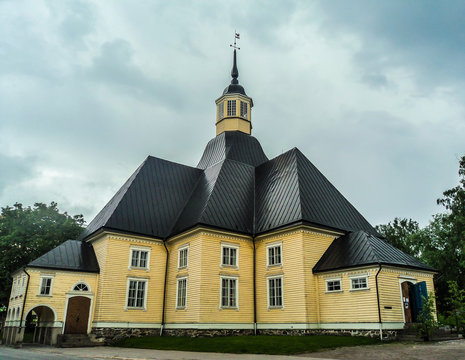 Wooden Church Lappee (Lappeen Kirkko) in the town of Lappeenranta, Finland