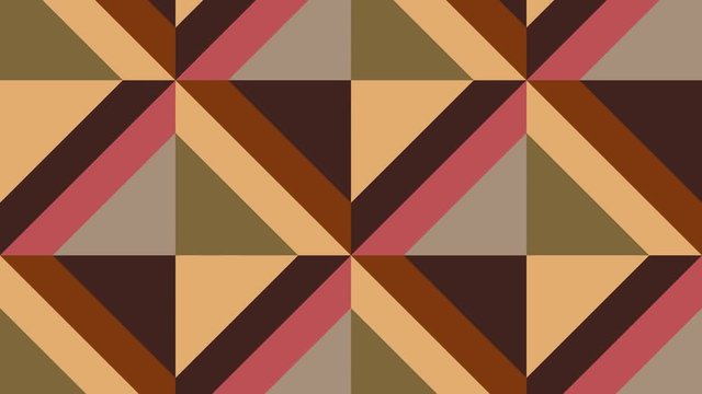 Animated screen saver of a cyclic seamless geometric pattern in brown tones