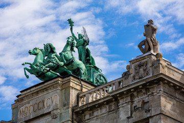 Statue in Budapest - Pferdewagen