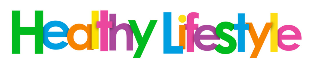 HEALTHY LIFESTYLE Vector Letters Icon