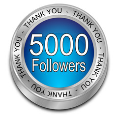 5000 Followers Thank you - 3D illustration