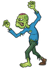 Vector illustration of Cartoon Zombie