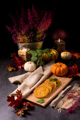 Potato pancakes with pumpkin puree