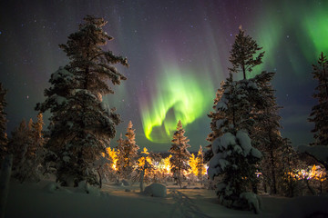 Northern Lights in Lapland, Finland.