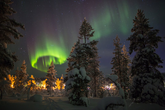 Northern Lights in Lapland, Finland.