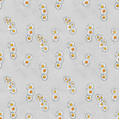 Seamless floral pattern with daisy flowers