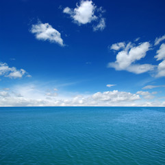 Blue sea water