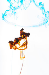 Obraz premium Acrylic colors and ink in water. Abstract background.