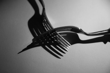 forks black and white