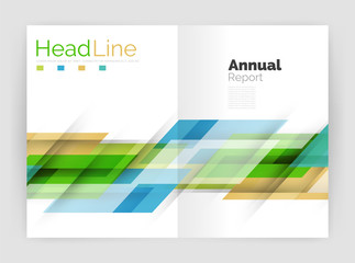 Fototapeta premium Modern line design, motion concept. Business annual report brochure templates
