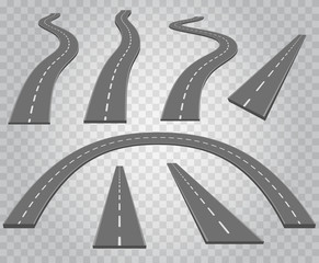 Road icons collection