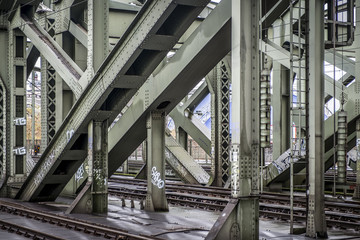 Structure detail in a bridge in Koln Germany