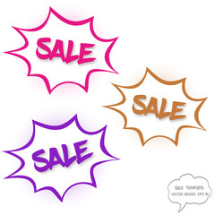 Big sale concept in comics bubbles