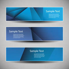 Banner or Cover Design with Blue Abstract Pattern