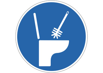 Schild - Bitte Klob&uuml;rste benutzen