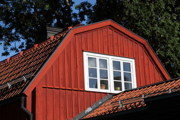 Fragment Swedish wooden house,Sigtuna