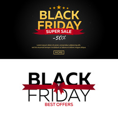 Black Friday sale. Black Friday banner. Shopping. Vector illustration.