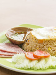 Fried rice and ham cheese Thai style.