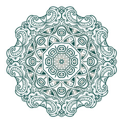 Beautiful Indian floral ornament. Ethnic Mandala. Henna tattoo style. hand drawn design