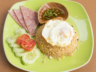 Fried rice and ham cheese Thai style.