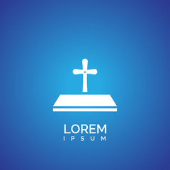 Grave sign. icon design