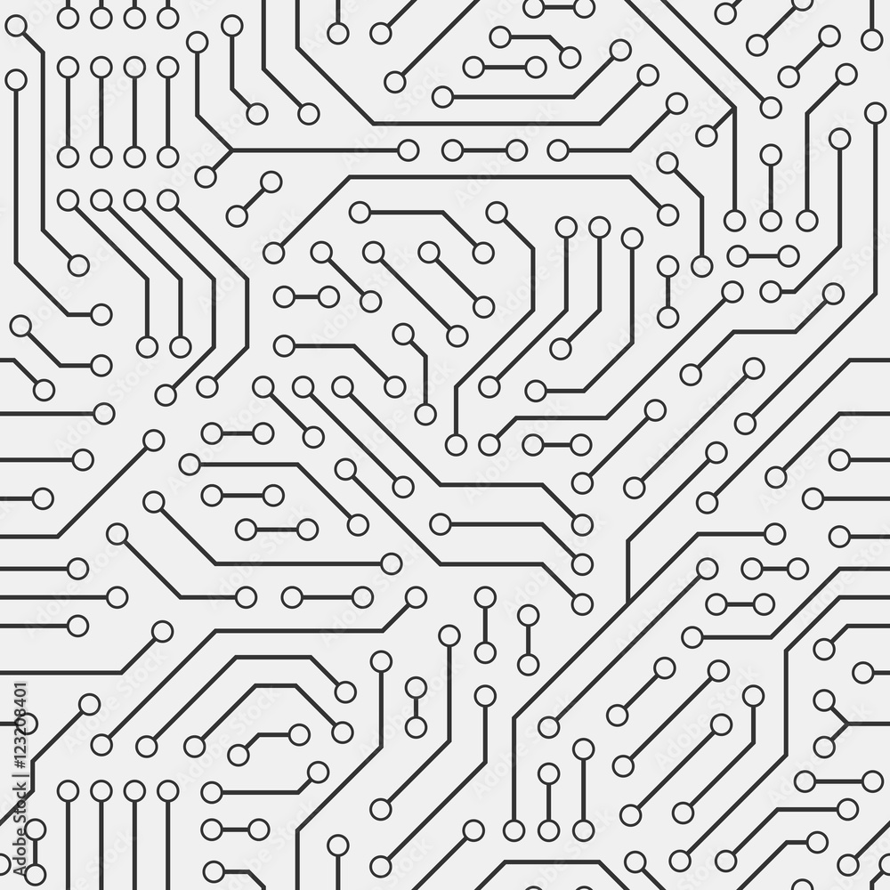 Poster computer circuit board. seamless pattern.