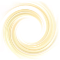Vector yellow background of swirling creamy texture