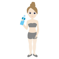 girl drinks water