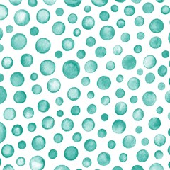 Hand draw watercolor blue polka dot paper texture pattern.