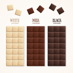 Chocolate Bar Blank. Vector