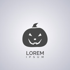 pumpkin sign. icon design