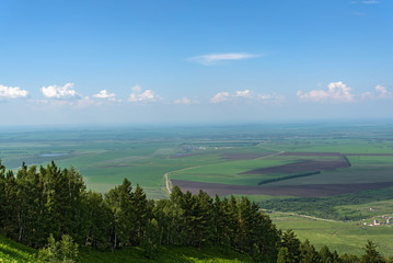 valley mountains forest aerial view
