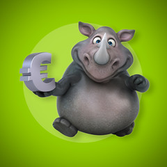 Naklejka premium Fun rhinoceros - 3D Illustration