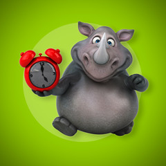 Naklejka premium Fun rhinoceros - 3D Illustration
