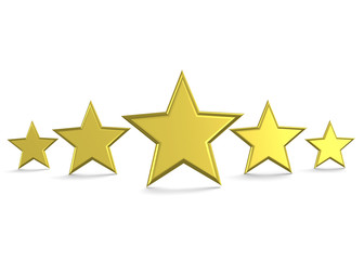 Five Golden Star - 3d