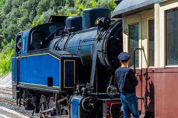 Train à vapeur à  Anduze.