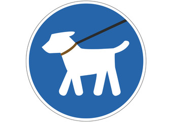 Schild - Hundeleine Pflicht