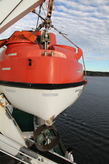 The rescue boat on board