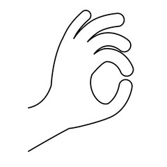 Human hand icon.Gesture palm and fingers theme. Isolated design. Vector illustration