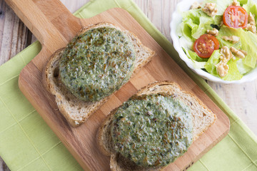 Burger of spinach