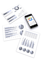 スマートフォンとビジネス資料