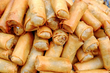 Vegetarian spring rolls fried 