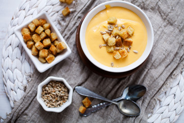 Sweet potato and coconut soup