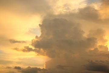 Sky and Cloud at sunset, beautiful nature sky soft cloud Colorful