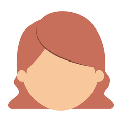 Girl cartoon head icon. Kid child little and people theme. Isolated design. Vector illustration