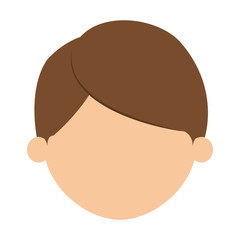 Boy cartoon head icon. Kid child little and people theme. Isolated design. Vector illustration