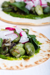 Tortilla wrap bread with vegetables