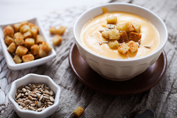 Sweet potato and coconut soup