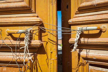 Paint coats on the door