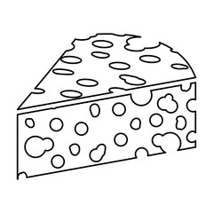 Cheese icon. Organic and healthy food theme. Isolated design. Vector illustration